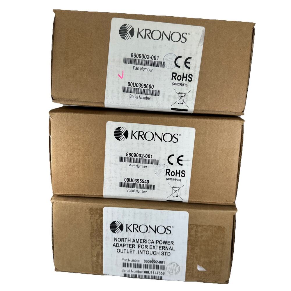 LOT OF 3 Kronos InTouch STD Power Adapter | 8609002-001 NEW